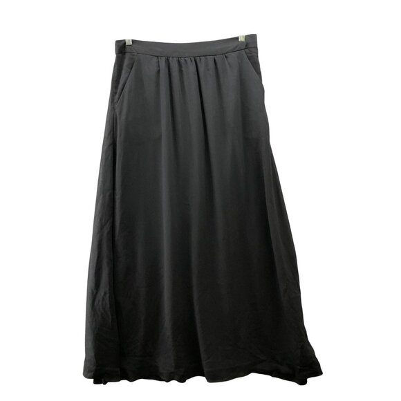 Gap Maxi Skirt Womens M Black Chiffon A-Line Pockets Lined Formal Pull On - Picture 1 of 10